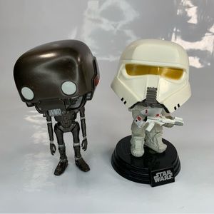Bundle of two Funko POP Vinyl Booble Head, K-2S0 and Range Tropper